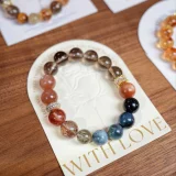 Sunset Blaze: Fire Element Crystal Bracelet for Leadership & Wealth Magnetism