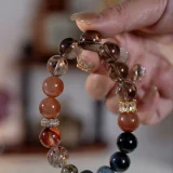 Sunset Blaze: Fire Element Crystal Bracelet for Leadership & Wealth Magnetism