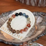 Sunset Blaze: Fire Element Crystal Bracelet for Leadership & Wealth Magnetism