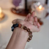 Sunset Blaze: Fire Element Crystal Bracelet for Leadership & Wealth Magnetism