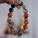 Sunset Blaze: Fire Element Crystal Bracelet for Leadership & Wealth Magnetism