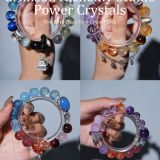 Double Layer Crystal Bracelet | 12mm/8mm Energized Beads + Raw Stone Accent