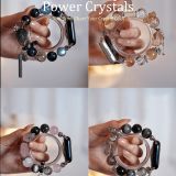 Luxury Personalized Birthstone Bracelet | 14mm Statement Gemstone + One-of-a-kind Raw Crystal (1v1 Custom Smartwatch Band)