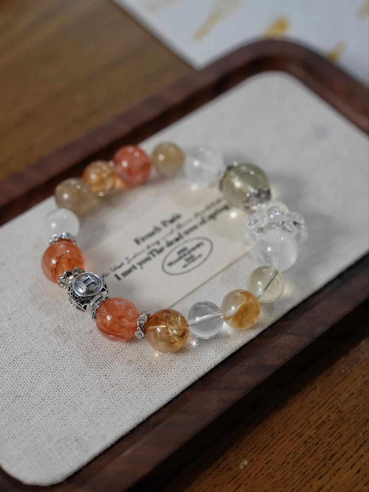 Gemini Zodiac Crystal Bracelet – Red Phantom Harmony & Golden Wealth Shield for Communication, Teamwork, and Opportunistic Energy