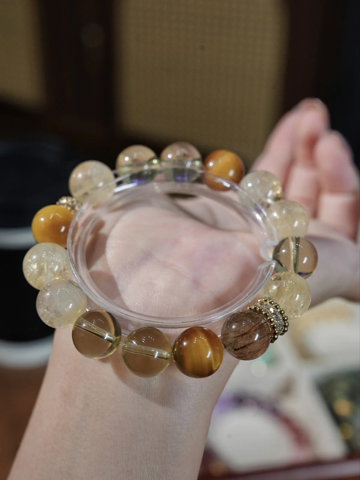 Golden Harvest: Earth Element Crystal Bracelet for Unshakable Wealth & Abundance