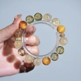 Golden Harvest: Earth Element Crystal Bracelet for Unshakable Wealth & Abundance