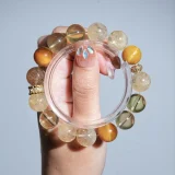 Golden Harvest: Earth Element Crystal Bracelet for Unshakable Wealth & Abundance