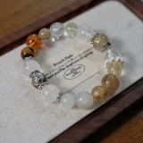 Leo Zodiac Crystal Bracelet – Golden Empowerment & Lunar Calm for Leadership, Wealth, and Strategic Insight