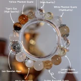 Leo Zodiac Crystal Bracelet – Golden Empowerment & Lunar Calm for Leadership, Wealth, and Strategic Insight