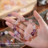 Libra Zodiac Crystal Bracelet – Rose Quartz Harmony & Amethyst Insight for Social Grace and Cosmic Balance