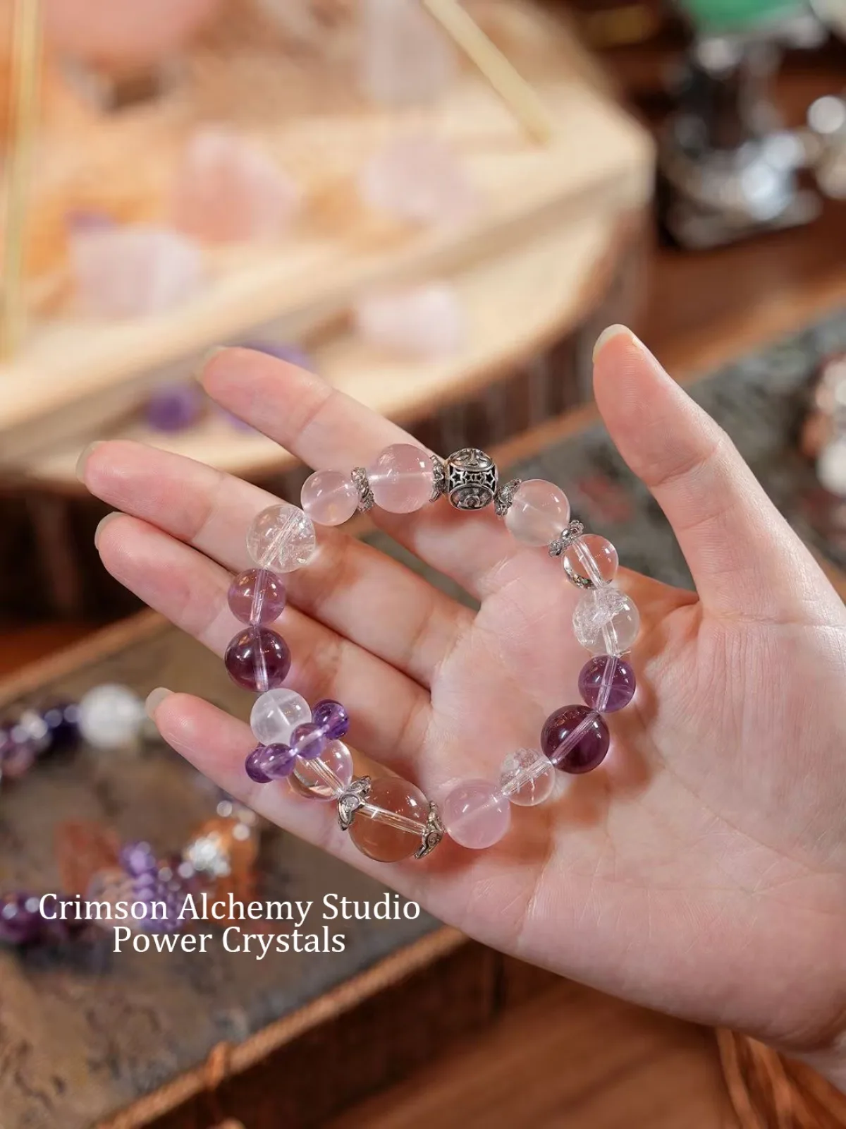 Libra Zodiac Crystal Bracelet – Rose Quartz Harmony & Amethyst Insight for Social Grace and Cosmic Balance