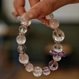 Libra Zodiac Crystal Bracelet – Rose Quartz Harmony & Amethyst Insight for Social Grace and Cosmic Balance