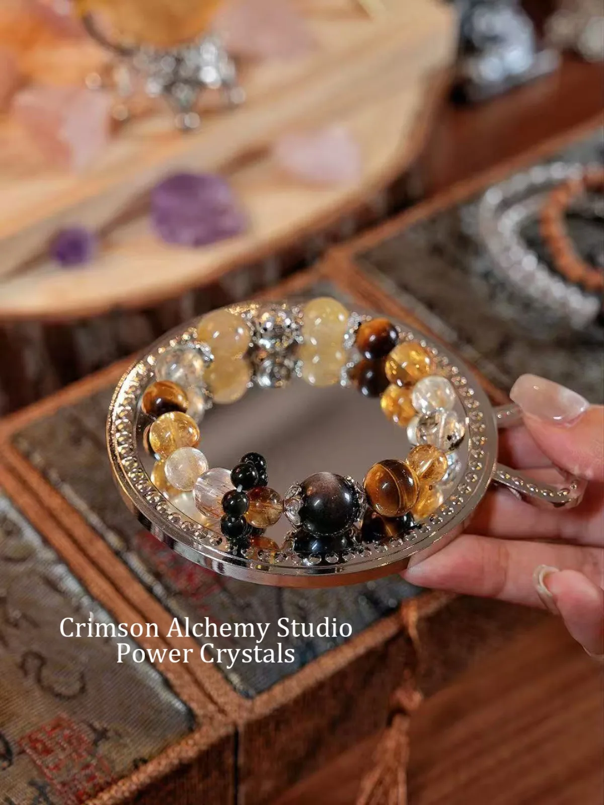 Pisces Zodiac Crystal Bracelet– Golden Abundance & Silver Guardian for Financial Flow and Spiritual Protection