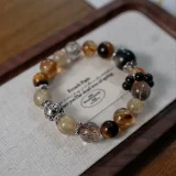 Pisces Zodiac Crystal Bracelet– Golden Abundance & Silver Guardian for Financial Flow and Spiritual Protection