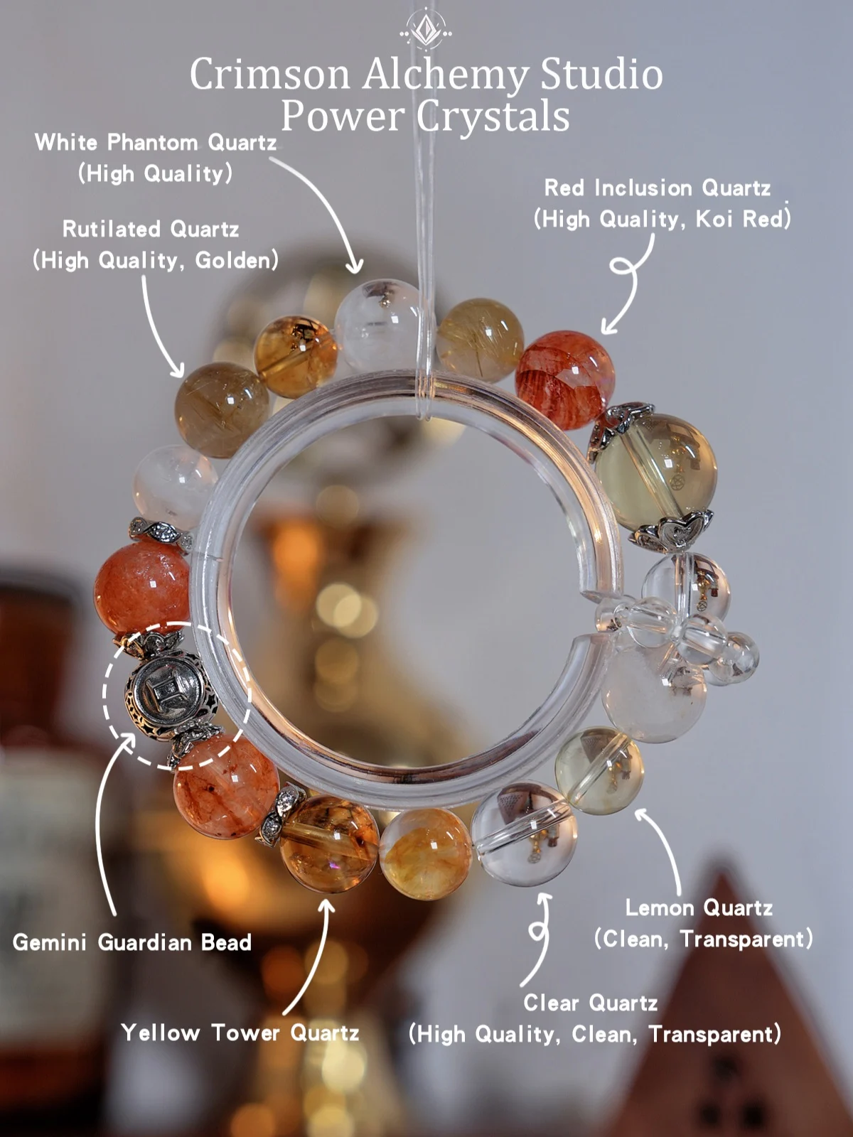 Scorpio Zodiac Crystal Bracelet – Green Revival & Black Gold Resilience for Career Breakthroughs and Unstoppable Ambition