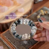 Silent Peaks: Dual Metal-Water Element Crystal Bracelet for Energy Amplification & Gentle Protection