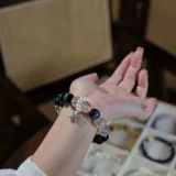 Silent Peaks: Dual Metal-Water Element Crystal Bracelet for Energy Amplification & Gentle Protection
