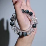 Silent Peaks: Dual Metal-Water Element Crystal Bracelet for Energy Amplification & Gentle Protection