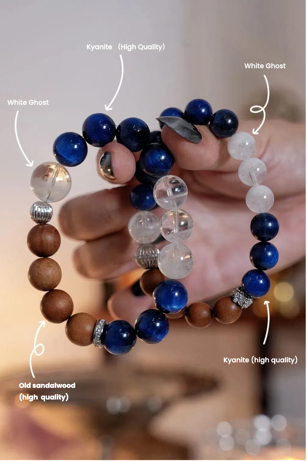 Harmonic Union” Couple’s Crystal Bracelet Set – Perfect Match Feng Shui Gemstone Wristbands for Love & Harmony