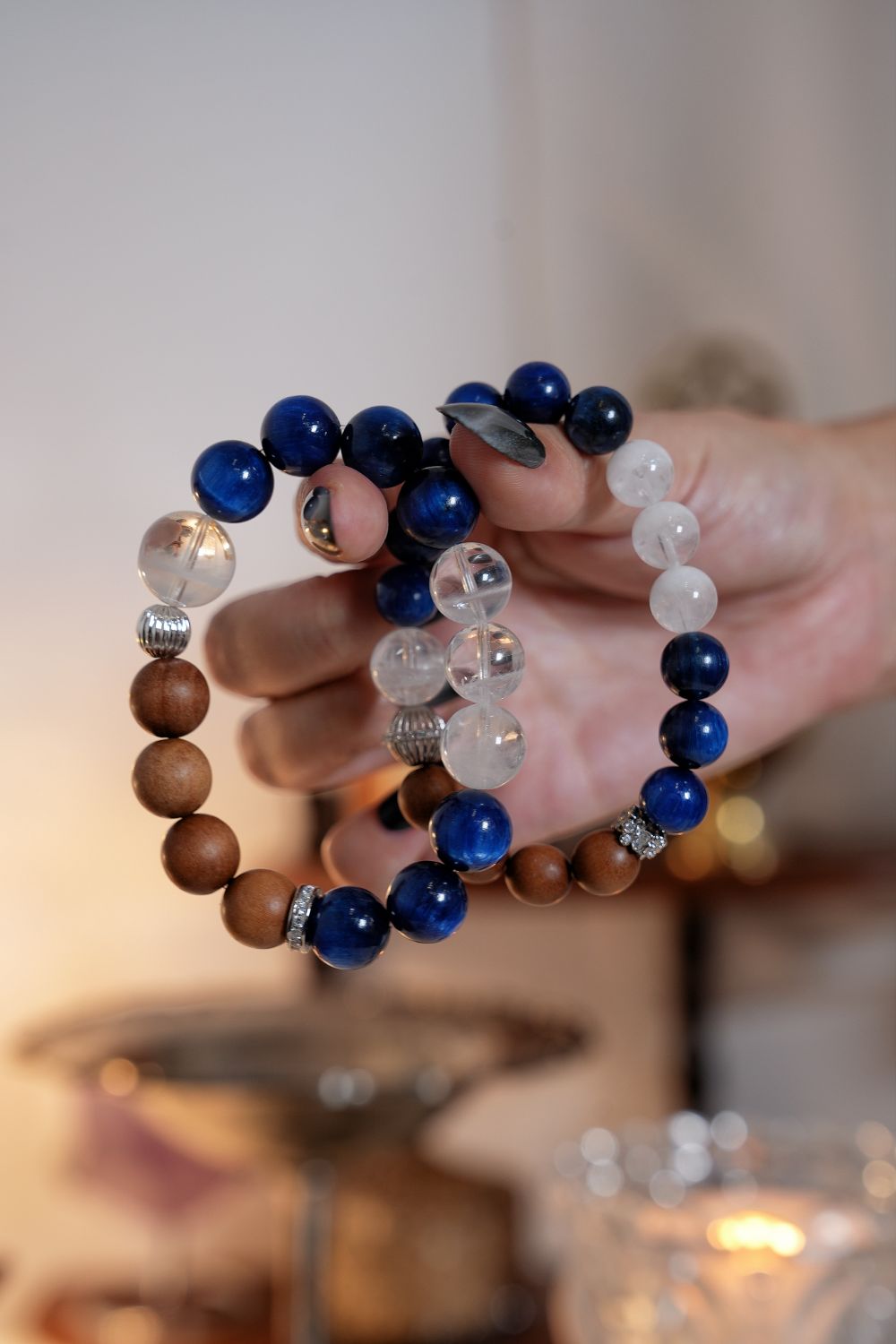 Harmonic Union” Couple’s Crystal Bracelet Set – Perfect Match Feng Shui Gemstone Wristbands for Love & Harmony