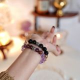 Unwavering Devotion” Couple’s Crystal Bracelet Set – Personalized Feng Shui Gemstone Wristbands for Love & Commitment