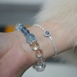 “Pristine Mountain Crystal Bracelet – Clear Quartz & Aquamarine for Clarity & Emotional Purification”-148