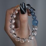 “Pristine Mountain Crystal Bracelet – Clear Quartz & Aquamarine for Clarity & Emotional Purification”-148