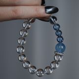 “Pristine Mountain Crystal Bracelet – Clear Quartz & Aquamarine for Clarity & Emotional Purification”-148