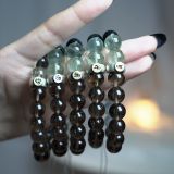 “Fortune’s Favor Crystal Bracelet – Smoky Quartz & Green Tourmaline for Luck Transformation & Protection”-145