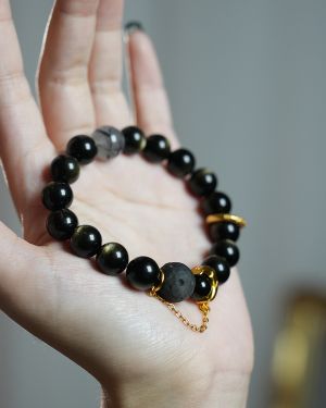 “Black Moon Crystal Bracelet – Cosmic Protection & Power”-5