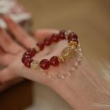 “Rainbow Candy Crystal Bracelet – Love Magnet & Golden Fortune”-309