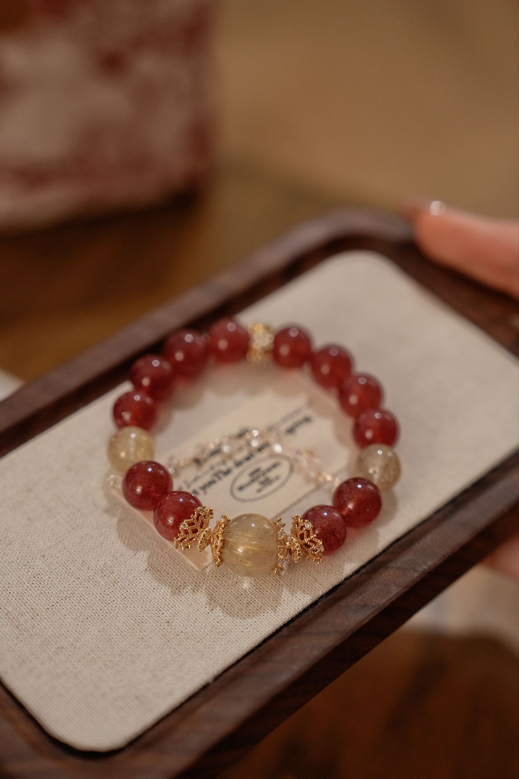 “Rainbow Candy Crystal Bracelet – Love Magnet & Golden Fortune”-309