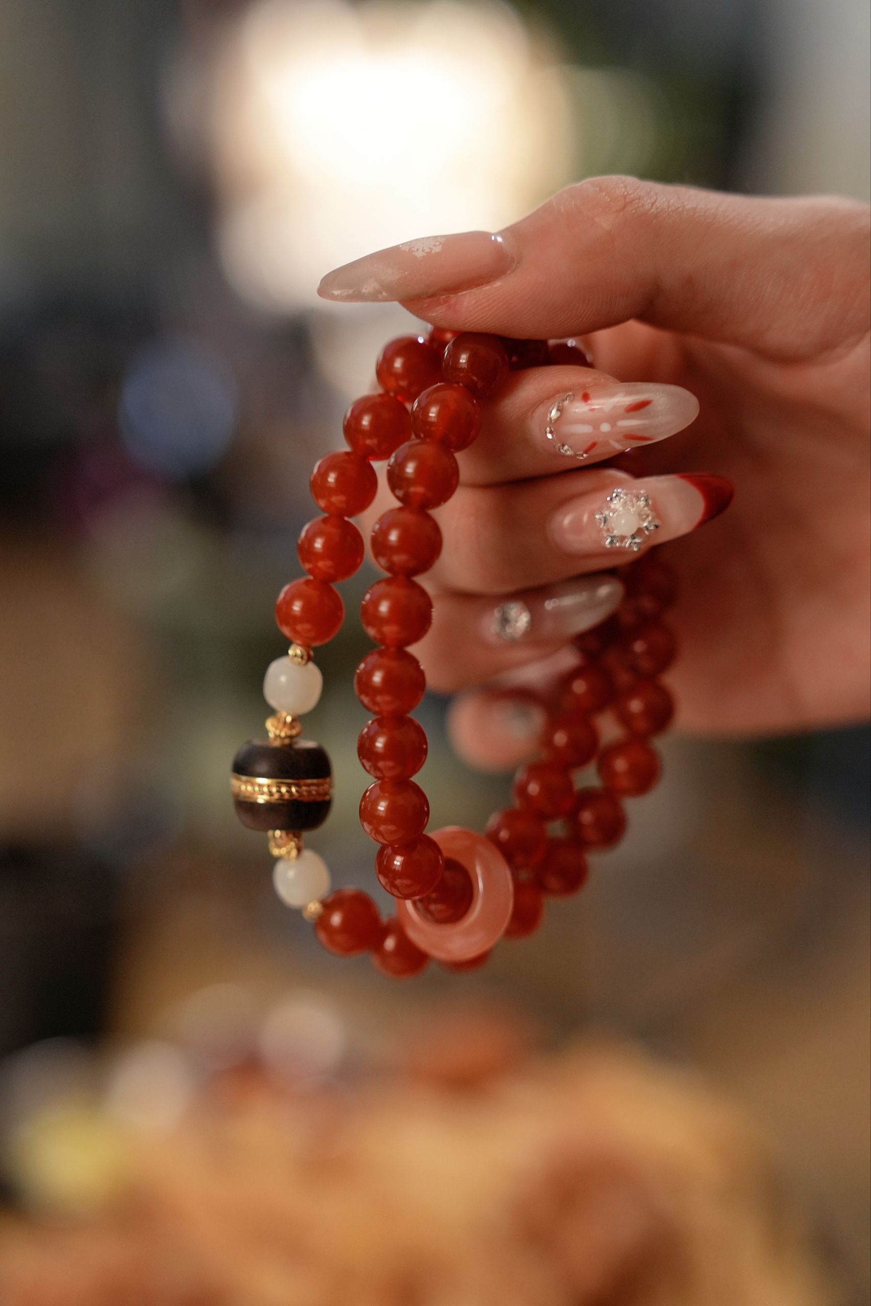 “Blazing Vitality Gemstone Bracelet – Ignite Passion & Sacred Protection”-310