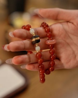 “Blazing Vitality Gemstone Bracelet – Ignite Passion & Sacred Protection”-310