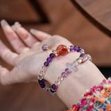 “Purple Fire Alchemy Bracelet – Amethyst & Lepidolite for Spiritual Awakening & 9 Purple Fire Luck”-183