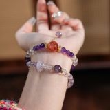 “Purple Fire Alchemy Bracelet – Amethyst & Lepidolite for Spiritual Awakening & 9 Purple Fire Luck”-183