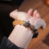 “Black Sugar Pearl Crystal Bracelet – Grounded Energy & Radiant Healing”-215
