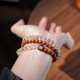 “Orange Latte Crystal Bracelet – Zen Energy & Purified Abundance”-213
