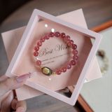 “Strawberry Coconut Crystal Bracelet – Love Magnet & Wealth Charm”-214