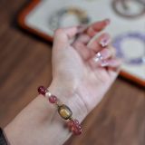 “Strawberry Coconut Crystal Bracelet – Love Magnet & Wealth Charm”-214