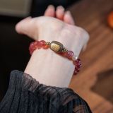 “Strawberry Coconut Crystal Bracelet – Love Magnet & Wealth Charm”-214