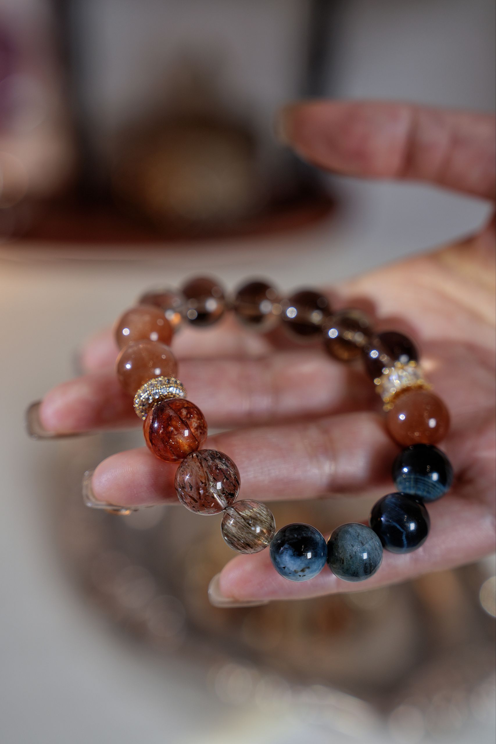 “Sunset Glow Crystal Bracelet – Leadership Magnet & Smart Wealth Builder”-333