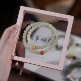 “Jade Serenity Bracelet – Hetian Jade & Nanhong Agate for Peace & Graceful Strength”-200