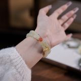 “Jade Serenity Bracelet – Hetian Jade & Nanhong Agate for Peace & Graceful Strength”-200