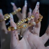 “Golden Wealth Flow Crystal Bracelet – Prosperity & Serene Confidence”-220