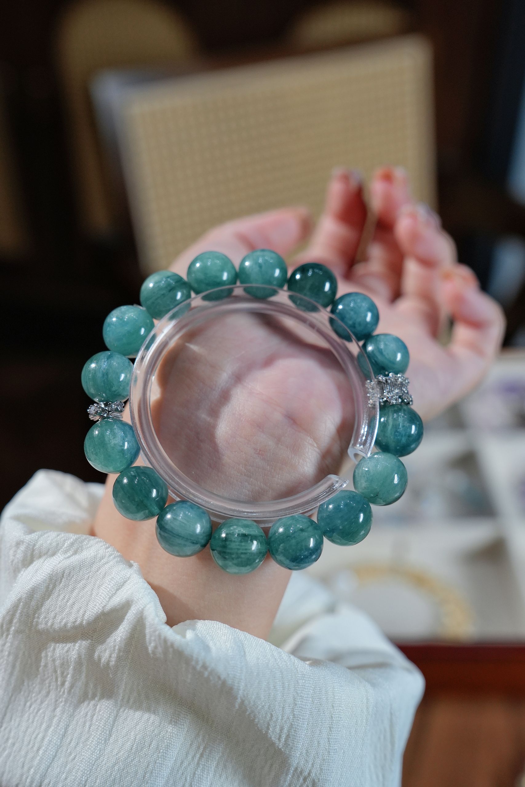 “Emerald Mountains Crystal Bracelet – Clarity & Abundance”-281