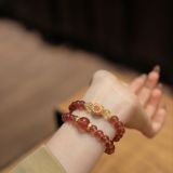 “Blushing Peach Crystal Bracelet – Love & Wealth Magnet”-297