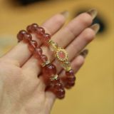 “Blushing Peach Crystal Bracelet – Love & Wealth Magnet”-297