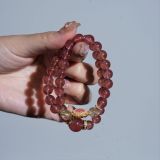 “Blushing Peach Crystal Bracelet – Love & Wealth Magnet”-297
