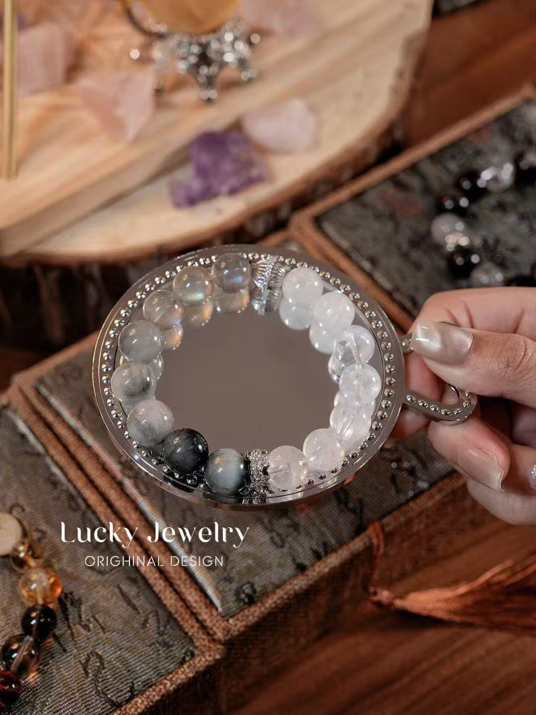 “Island Whisper Crystal Bracelet – Purify & Protect with Celestial Insight”-346